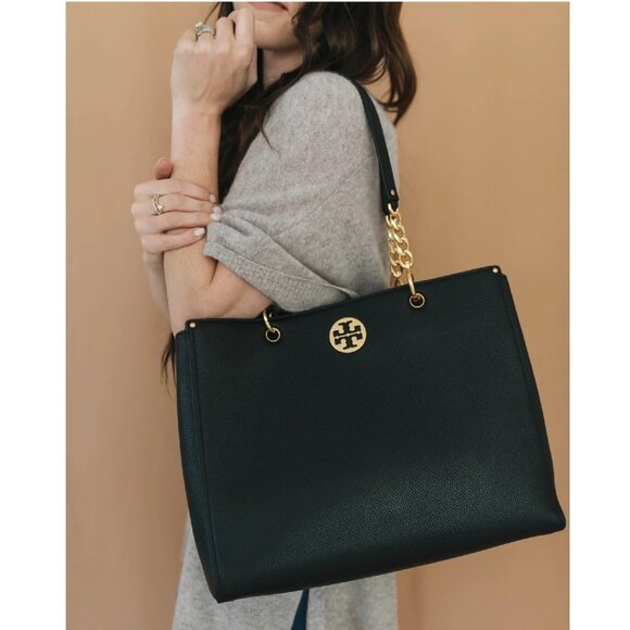 Tory Burch Everly Leather Tote - Picture 6 of 14